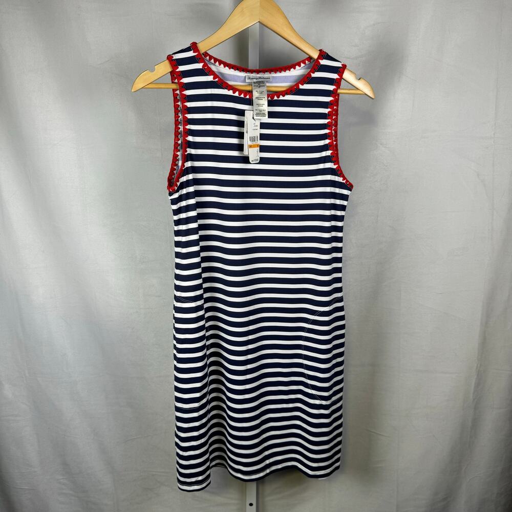 Tommy Bahama NEW Breton Stripe Spa Dress Navy White Swim Ladies Size Sma… - Picture 1 of 6